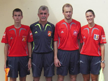 Quatre des arbitres de l'dition 2008 du Festifoot, tous du FC Mothern !