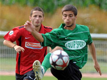 Voici un an, avant la saison que l'on sait, les Verts des SR Colmar (ici face  Fribourg II dimanche) avaient dj fourbi leurs armes  Mothern.