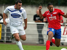 Khalid Souhaily ( droite) et le FCM disputent leur ultime galop dessai ce soir  Mothern.