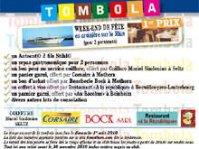 Les résultats du tirage au sort de la tombola.