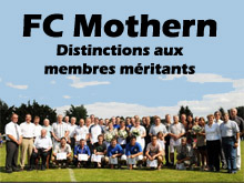 Les membres mritants du FC Mothern ont t honors lors de ce 80e anniversaire.