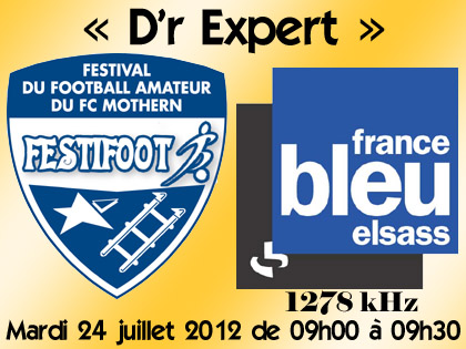 France Bleu Elsass, partenaire radio du FC Mothern.